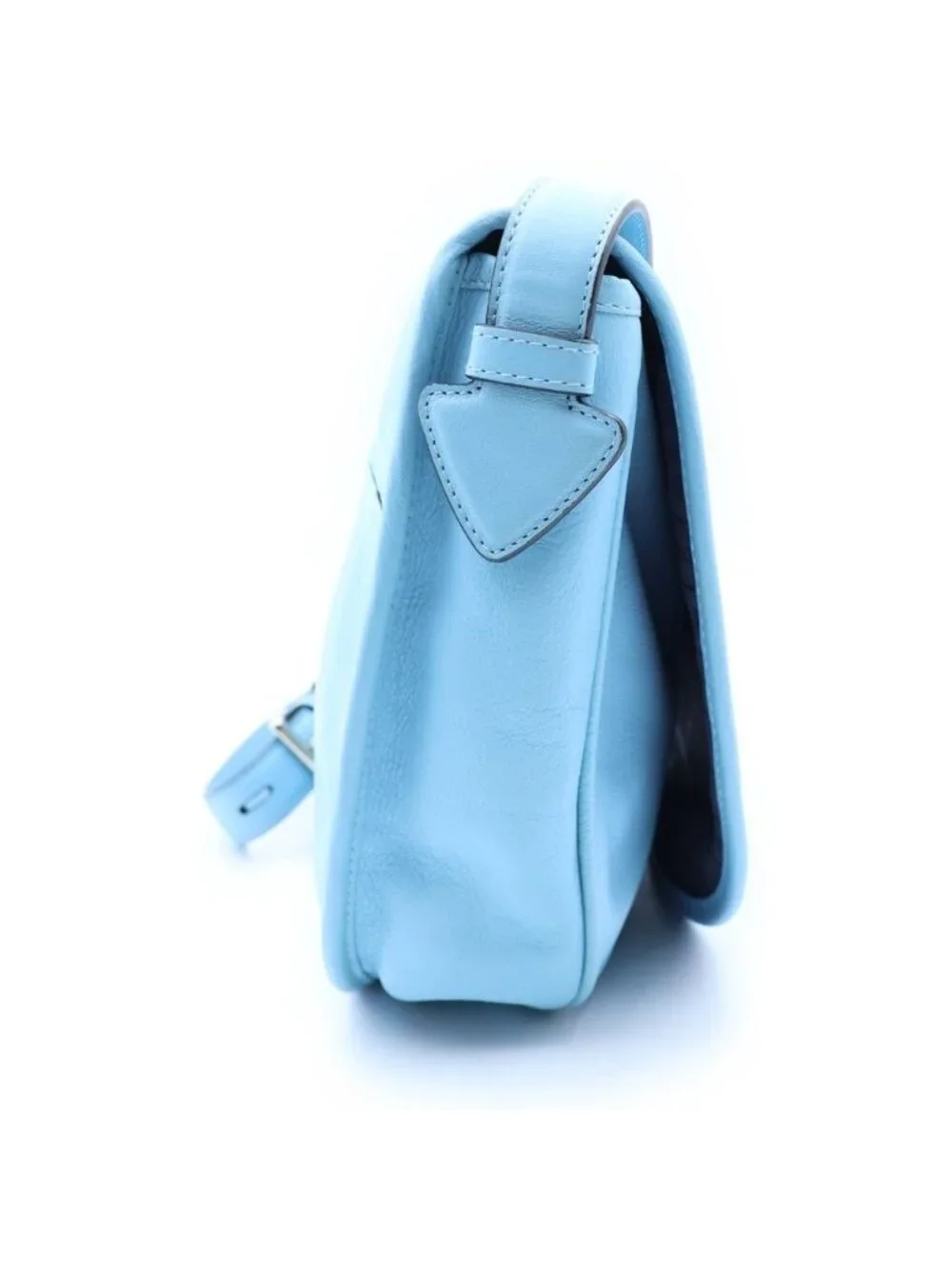 Loewe Heritage Shoulder Bag Logo Leather Blue